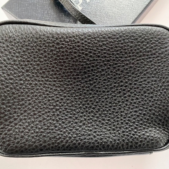 Prada Textured Black Crossbody Bag with Gold Details - Picture 4 of 6